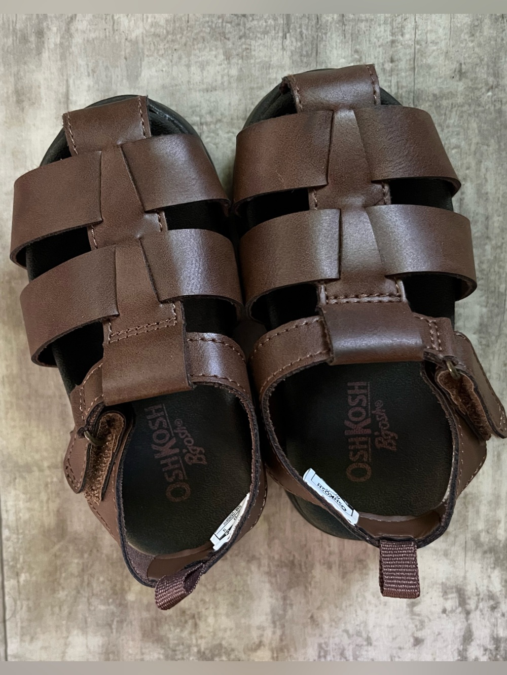 OshKosh B'gosh Brown Boys Fisherman Sandals